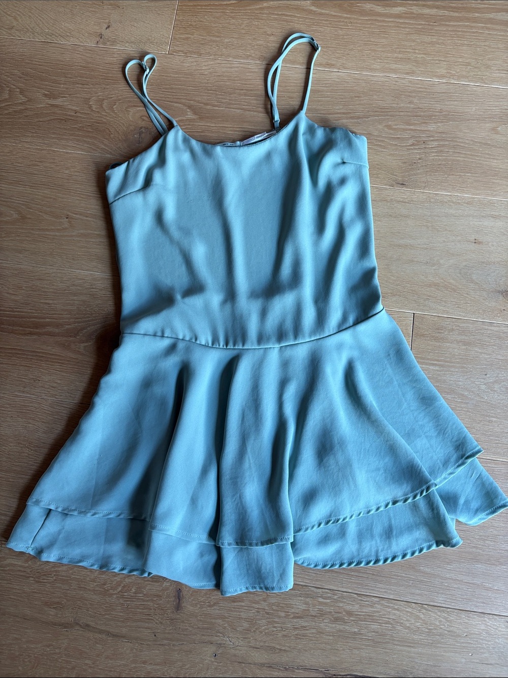 🦄 Kimchi Blue - mint-sage Spaghetti Strap Dress - adjustable
